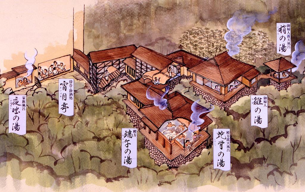 Hakone Tokinoshizuku Hotel Kültér fotó A 19th-century painting of a Japanese village